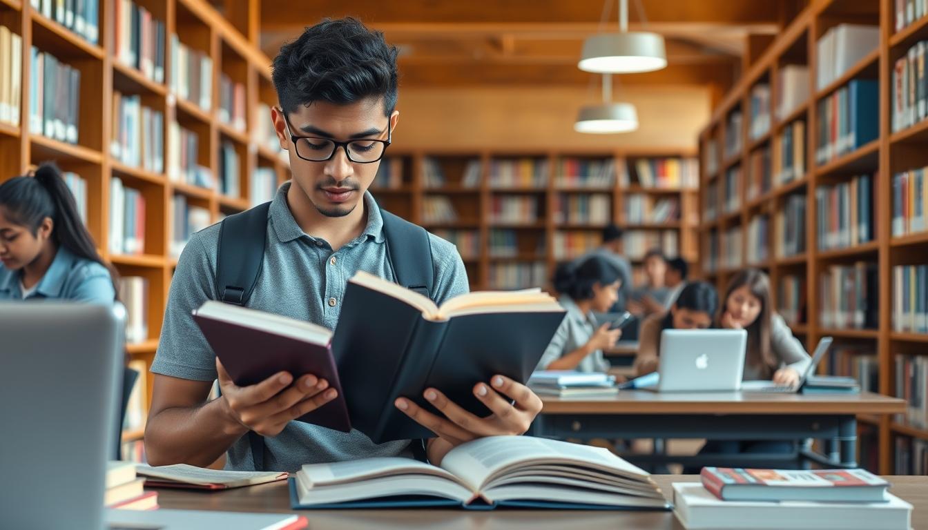 Student developing practical and academic skills