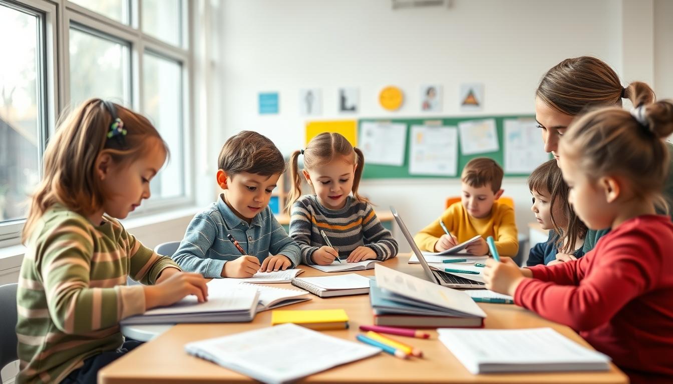 Students working in research laboratory